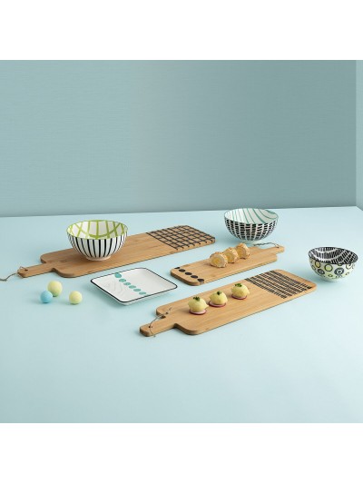 Serving board Bidasoa Zigzag Brown Wood 55 x 16 x 1 cm