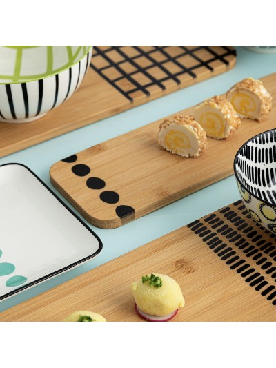 Serving board Bidasoa Zigzag Brown Wood 55 x 16 x 1 cm