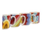 Piece Coffee Cup Set DKD Home Decor Multicolour Coral Bamboo Dolomite Modern 180 ml