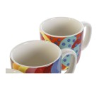 Juego de Tazas de Café DKD Home Decor Multicolor Coral Bambú Dolomita Moderno 180 ml