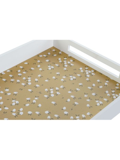 Plateau DKD Home Decor Vert Moutarde Brun foncé Rose clair Bois MDF 40 x 30 x 5 cm (4 Unités)