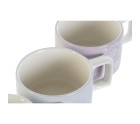 Piece Coffee Cup Set DKD Home Decor Green Sky blue Lilac Metal Bamboo Dolomite 260 ml