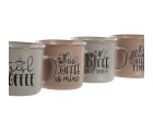 Juego de 4 Tazas Mug Home ESPRIT Azul Rosa Gres 285 ml 9 x 7 x 8 cm