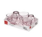 Set de Vasos Bormioli Rocco Flora Rosa Vidrio 260 ml 6 Unidades