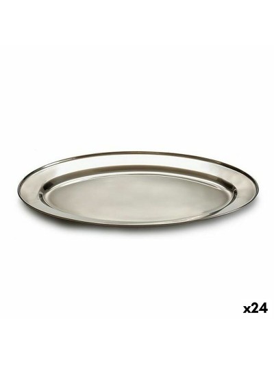 Bandeja Plateado Acero Inoxidable 40 x 2,5 x 26,5 cm (24 Unidades)