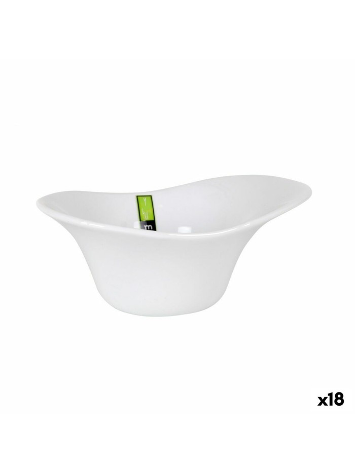 Bol La Mediterránea Yummy Blanc 18,4 x 13 x 7,3 cm (18 Unités)