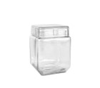 Jar La Mediterránea Squared Glass 1,2 L 11 x 11 x 14,5 cm (12 Units)