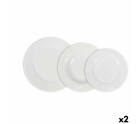 Dinnerware Set La Mediterránea Aneto White Circular 18 Pieces (2 Units)