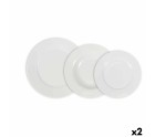 Set de Vajilla La Mediterránea Aneto Blanco Redonda 12 Piezas (2 Unidades)