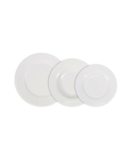 Dinnerware Set La Mediterránea Aneto White Circular 12 Pieces (2 Units)