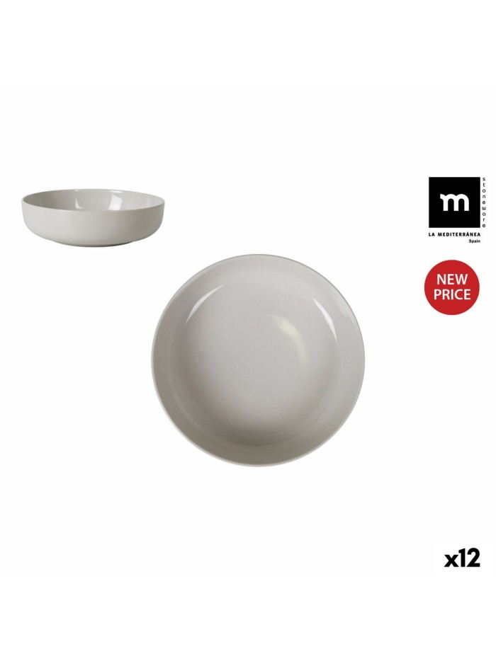 Plato Hondo La Mediterránea Ivory (12 Unidades)