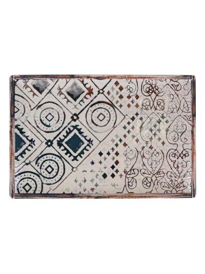 Fuente de Cocina La Mediterránea Grecia Porcelana Rectangular 30 x 20 x 2,5 cm (6 Unidades)