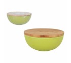 Bol Percutti Legno percutti Vert Bambou Avec couvercle (4 Unités)