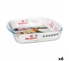 Baking tray Quttin 63081 1,6 L Glass 25 x 21,9 x 5 cm (6 Units)