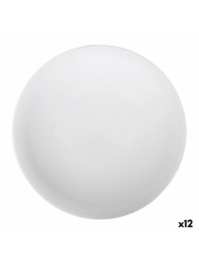 Plato Llano La Mediterránea Marina Porcelana Blanco (12 Unidades) (Ø 25 cm)