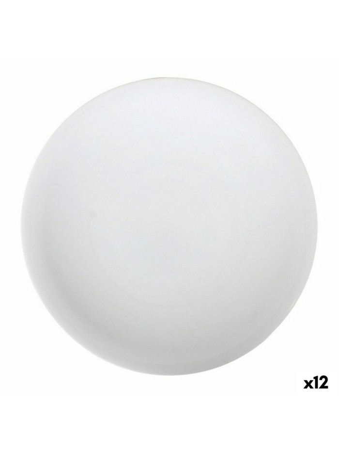 Flat Plate La Mediterránea Marina Porcelain White (12 Units) (Ø 25 cm)