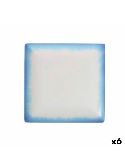 Plato Llano La Mediterránea Ibiza 24 x 24 x 2 cm (6 Unidades)