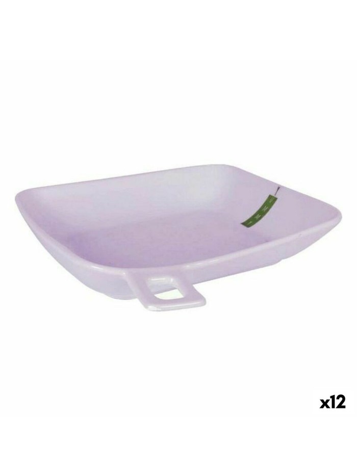 Assiette creuse La Mediterránea Yummy Blanc Carré 22,5 x 19,5 cm (12 Unités) (23 cm)