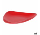 Plato Llano Inde Rojo 31 x 25 x 4 cm (6 Unidades)