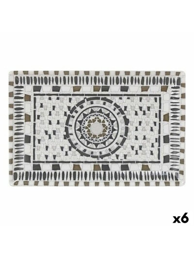 Plato Hondo La Mediterránea Barroc Rectangular 30 x 20 x 2,5 cm (6 Unidades) (30 x 20 cm)