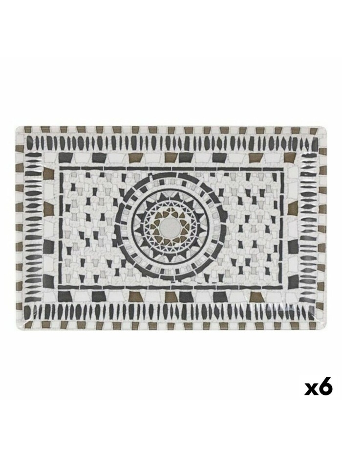 Plato Hondo La Mediterránea Barroc Rectangular 30 x 20 x 2,5 cm (6 Unidades) (30 x 20 cm)