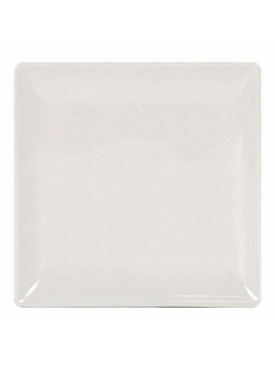 Plato Llano La Mediterránea Elite Gres Marfil 21 x 21 x 2 cm (6 Unidades) (21 cm)
