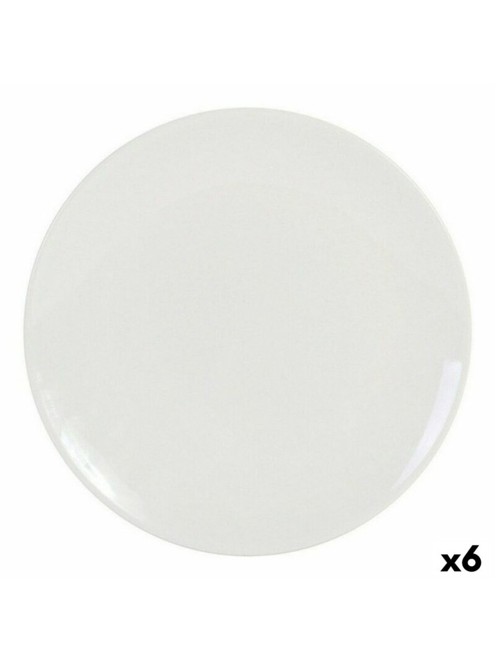 Flat Plate La Mediterránea GR39659 Stoneware Ivory (6 Units) (26 cm)