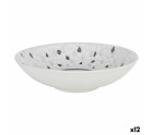 Plato Hondo La Mediterránea Barroc Porcelana (12 Unidades) (ø 21 x 5,3 cm)