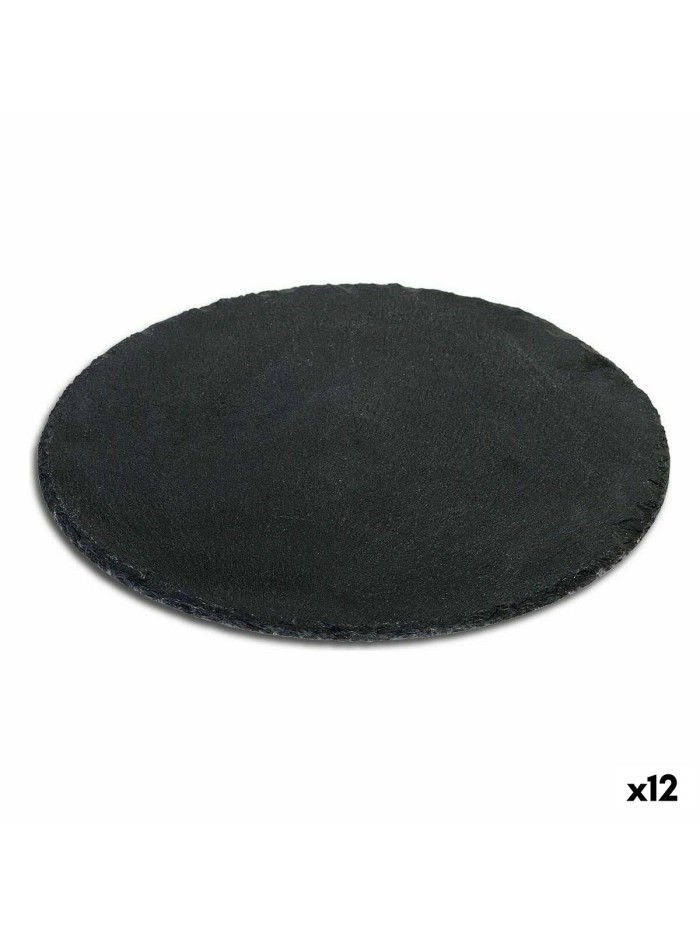 Plato Llano Santa Clara Alfares Pizarra Ø 25 cm 6 mm (12 Unidades)