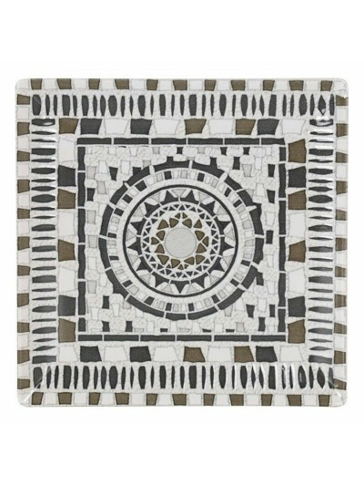 Plato Llano La Mediterránea Barroc Porcelana 24 x 24 x 2 cm (6 Unidades) (24 x 24 x 2 cm)