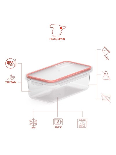 Food Preservation Container Valira 6090/50 Hermetic Transparent Plastic 750 ml