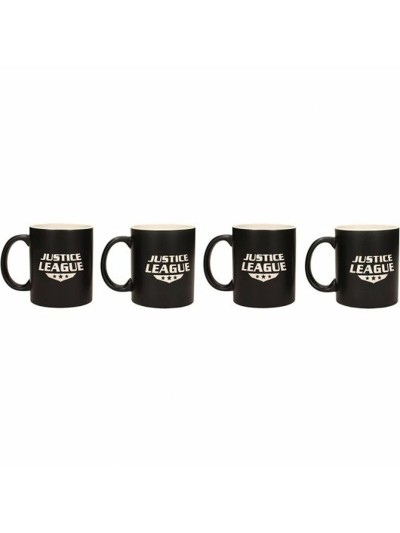 Set of Mugs SD Toys Universo DC Black (4 Pieces)