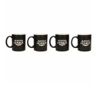 Set of Mugs SD Toys Universo DC Black (4 Pieces)