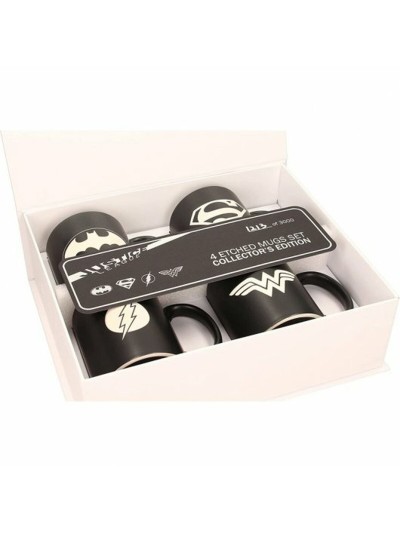 Set of Mugs SD Toys Universo DC Black (4 Pieces)