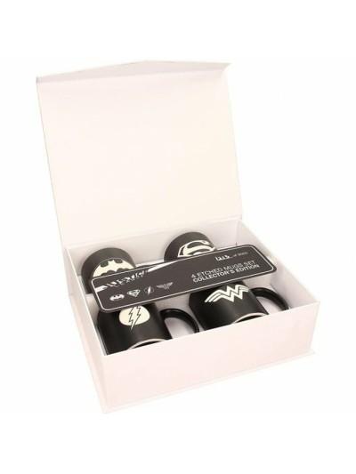 Set of Mugs SD Toys Universo DC Black (4 Pieces)