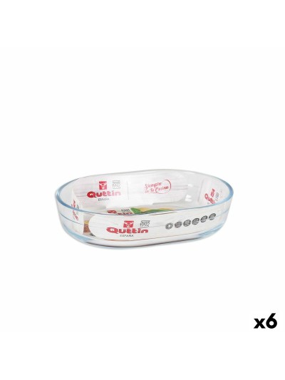 Plat de Four Quttin   verre Oblongue 600 ml 17,6 x 12,7 x 4 cm (6 Unités)