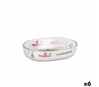 Oven Dish Quttin   Glass Oval 600 ml 17,6 x 12,7 x 4 cm (6 Units)