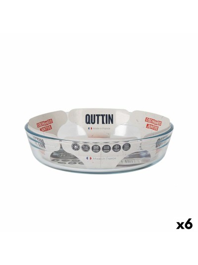 Fuente para Horno Quttin   Vidrio 1,7 L ø 23 x 5,3 cm (6 Unidades)