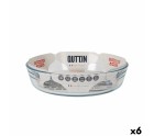 Fuente para Horno Quttin   Vidrio 1,7 L ø 23 x 5,3 cm (6 Unidades)