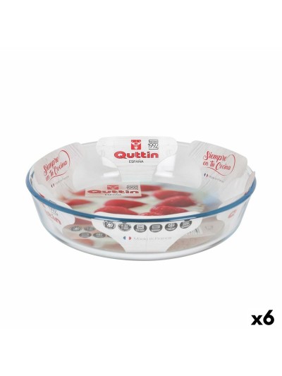 Plat de Four Quttin   verre 2,3 L ø 26 x 5,9 cm (6 Unités)