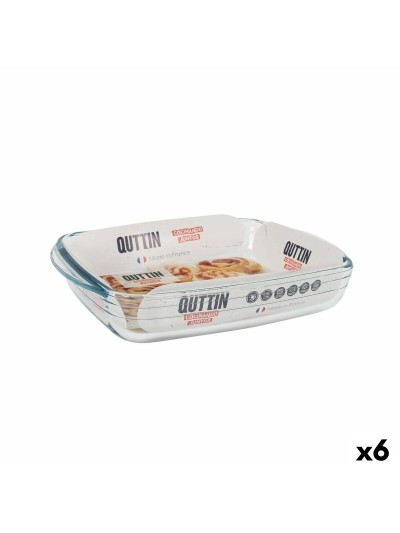 Plat de Four Quttin   verre Rectangulaire 1,9 L 28 x 19,9 x 5 cm (6 Unités)