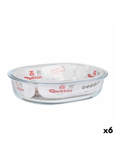 Plat de Four Quttin   verre Oblongue 1,5 L 23,7 x 18,8 cm (6 Unités)