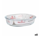 Oven Dish Quttin   Glass Oval 1,5 L 23,7 x 18,8 cm (6 Units)
