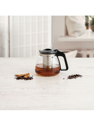 Teapot Quid Serenia Transparent Glass Stainless steel 900 ml