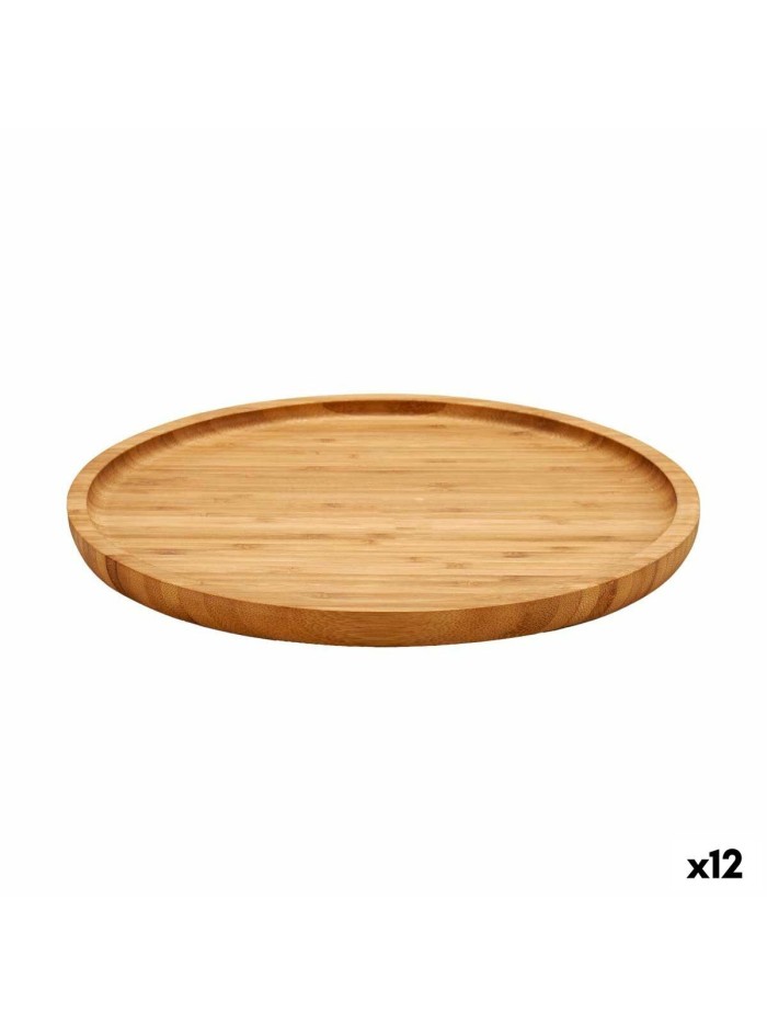 Plateau apéritif Marron Bambou 24,7 x 1,5 x 24,7 cm (12 Unités)
