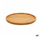 Snack tray Brown Bamboo 24,7 x 1,5 x 24,7 cm (12 Units)