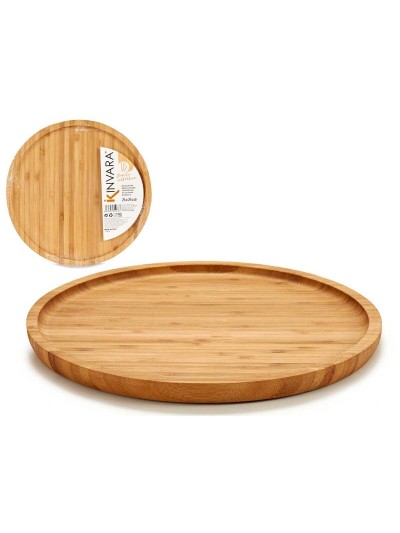 Snack tray Brown Bamboo 24,7 x 1,5 x 24,7 cm (12 Units)