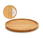 Bandeja de Aperitivos Marrón Bambú 24,7 x 1,5 x 24,7 cm (12 Unidades)