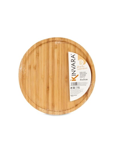 Snack tray Brown Bamboo 24,7 x 1,5 x 24,7 cm (12 Units)