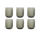 Set of glasses Home ESPRIT Grey Crystal 240 ml (6 Units)